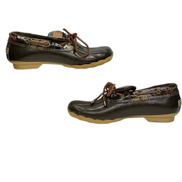 Sperry Top Siders Duck Boat Shoe Boot Womens Brown Slip On Waterproof 6 Classic - Picture 3 of 11